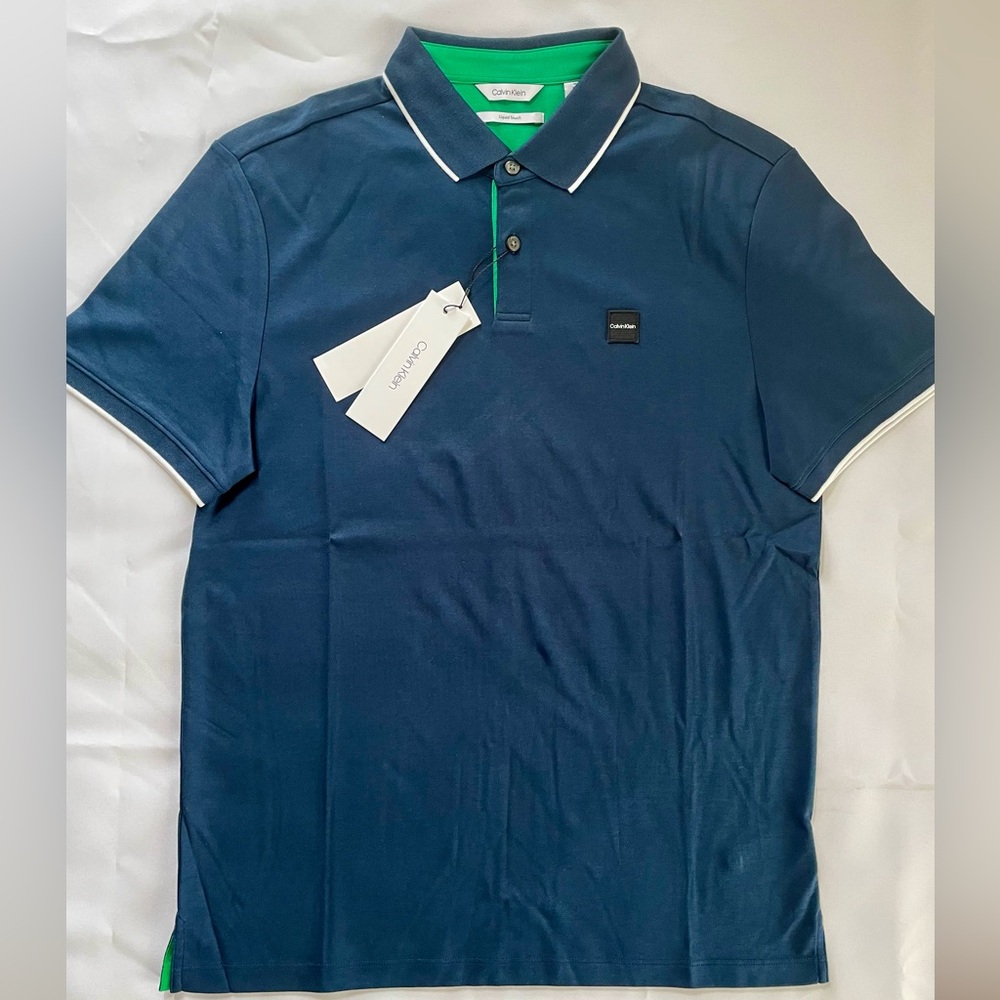Calvin Klein Mens liquid touch polo shirt size M